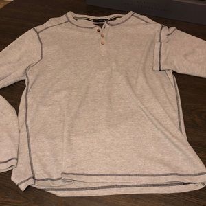 Original Vintage 1946 Grey Light Thermal Henley XL